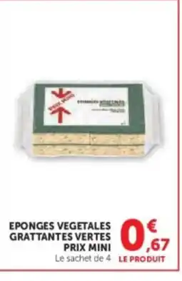 U Express Eponges vegetales grattantes vertes prix mini offre