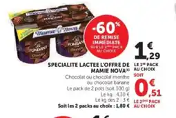 U Express MAMIE NOVA Specialite lactee l'offre offre