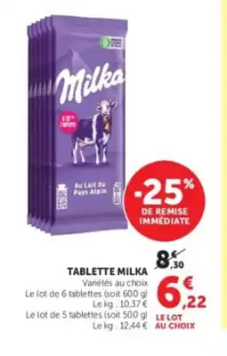 U Express MILKA Tabltte offre