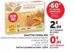 U Express CEREAL BIO Galettes offre