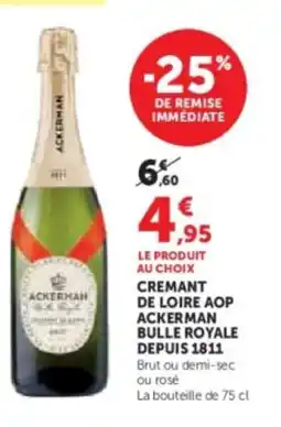 U Express Cremant de loire aop ackerman bulle royale depuis 1811 offre
