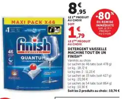 U Express FINISH Detergent vaisselle machine tout en un offre