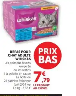 U Express WHISKAS Repas pour prix chat adulte offre