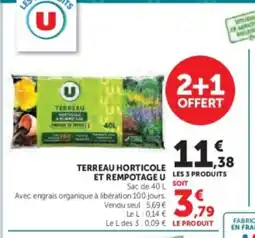 U Express U Terreau horticole et rempotage offre