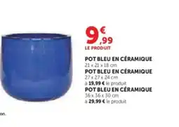 U Express Pot bleu en céramique offre