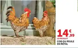 U Express Coq ou poule en métal offre