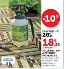 U Express U Pulvérisateur à pression préalable offre