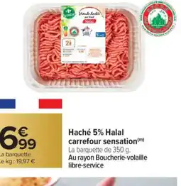 Carrefour Haché 5% Halal carrefour sensation offre