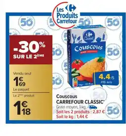 Carrefour CARREFOUR CLASSIC Couscous offre
