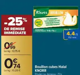 Carrefour KNORR Bouillon cubes Halal offre