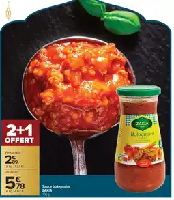 Carrefour ZAKIA Sauce bolognaise offre