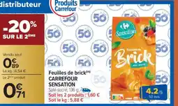 Carrefour CARREFOUR SENSATION Feuilles de brick offre
