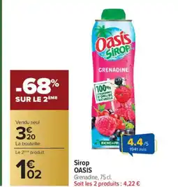 Carrefour OASIS Sirop offre