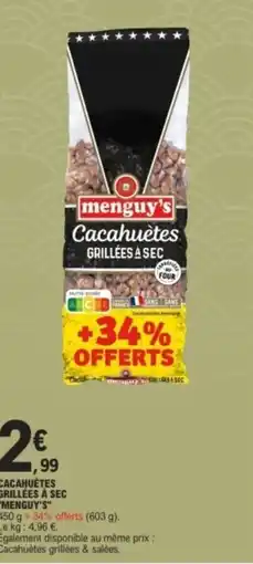 E.Leclerc MENGUY'S Cacahuetes grillées à sec offre