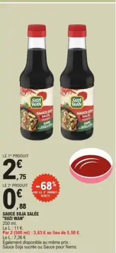 E.Leclerc SUZI WAN Sauce soja salée offre