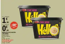 E.Leclerc HELLOWOK Nouilles de riz sautées offre