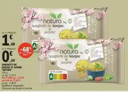 E.Leclerc NATURA Spaghetti de konjac et avoine offre