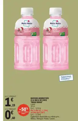 E.Leclerc MOGU MOGU Boisson aromatisée à la nata de coco offre