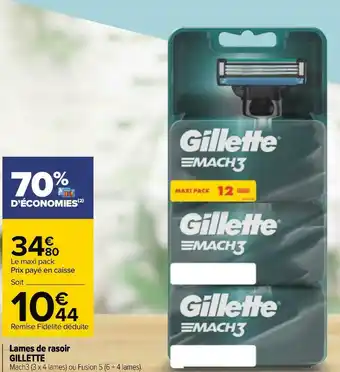 Gillette lames de rasoir