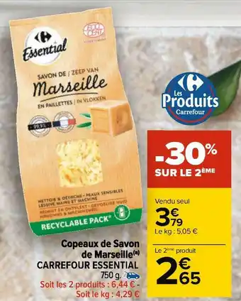Carrefour Carrefour essential copeaux de savon de marseille offre
