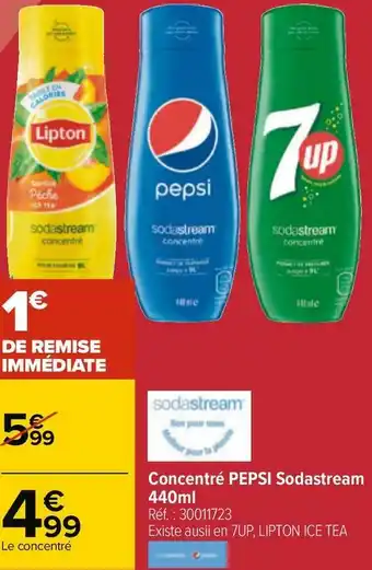 Carrefour Sodastream concentré pepsi sodastream 440ml offre