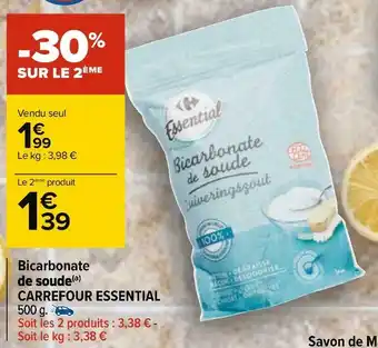 Carrefour Carrefour essential bicarbonate de soude offre
