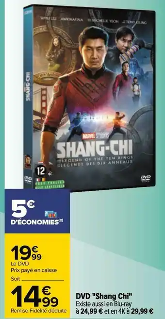 Carrefour Dvd "shang chi" offre