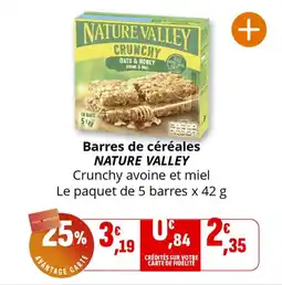 Coccimarket Barres de céréales nature valley offre