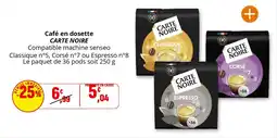 Coccimarket Café en dosette carte noire offre