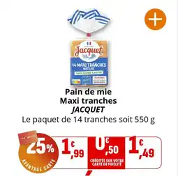 Coccimarket Pain de mie maxi tranches jacquet offre