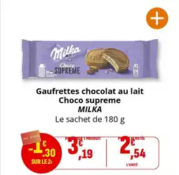 Coccimarket Gaufrettes chocolat au lait choco supreme milka offre