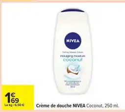 Carrefour Crème de douche NIVEA Coconut, 250 ml offre