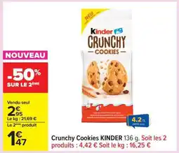 Carrefour CRUNCHY COOKIES “KINDER” offre