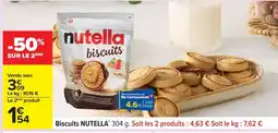 Carrefour Biscuits Nutella offre