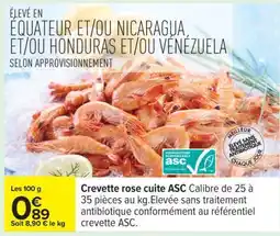 Carrefour Crevette rose cuite ASC offre