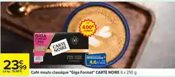 Carrefour Café moulu classique Giga Format CARTE NOIRE 6 x 250 g offre