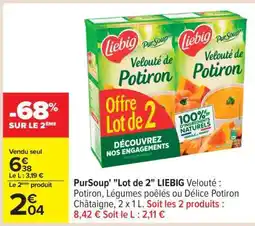Carrefour PurSoup Lot de 2 LIEBIG Velouté offre