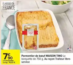 Carrefour Parmentier de bœuf MAISON TINO offre