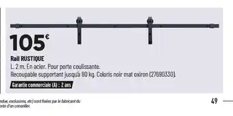 Bricorama Rail Rustique offre