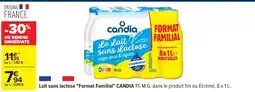 Carrefour Lait sans lactose Format Familial CANDIA offre