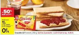 Carrefour Cracotte LU Froment, 250 g offre