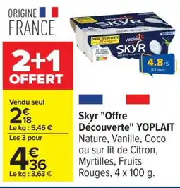 Carrefour Skyr Offre Découverte YOPLAIT offre