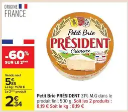 Carrefour Petit Brie PRÉSIDENT offre
