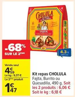 Carrefour Kit repas CHOLULA offre