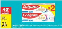 Carrefour Dentifrice COLGATE Total Active Prévention Blancheur offre