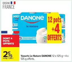 Carrefour Yaourts Le Nature DANONE offre