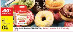 Carrefour Farine de blé Suprême FRANCINE 1 kg offre