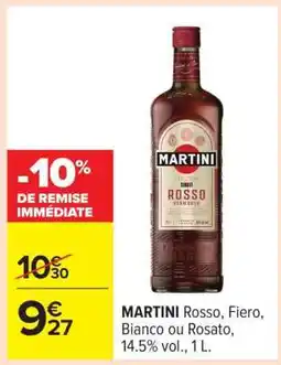 Carrefour MARTINI Rosso, Fiero, Bianco ou Rosato offre