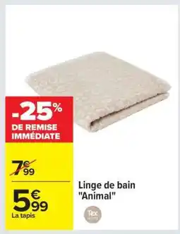 Carrefour Linge de bain Animal offre
