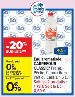 Carrefour Eau aromatisée CARREFOUR CLASSIC' offre